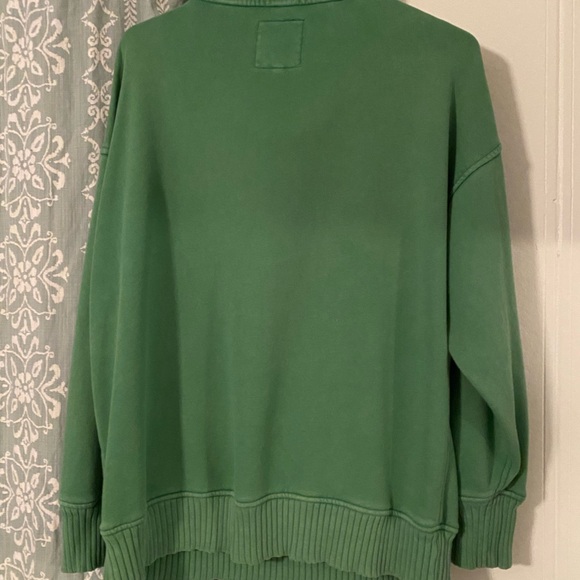 Aerie Women’s Down To Earth Quarter Zip in Green, Size small oversized - Picture 12 of 16
